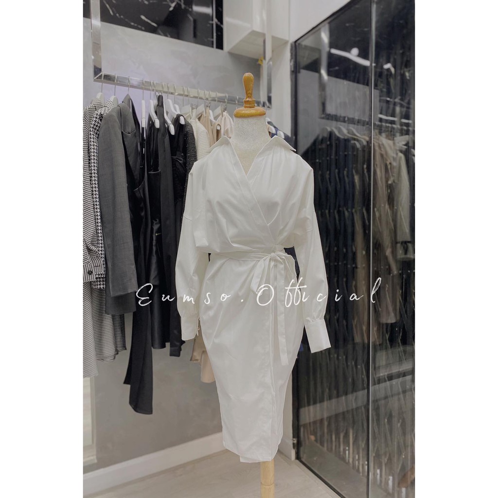 EUMSO - Đầm sơ mi trắng thiết kế SERI DRESS