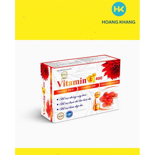 Vitamin E400 IU hỗ trợ chống oxy hóa, hạn chế lão hóa da, làm đẹp da