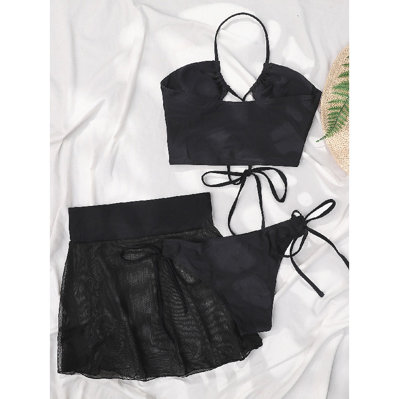 Bộ bikini phối lưới màu đen có mút nâng ngực PX106
 | BigBuy360 - bigbuy360.vn