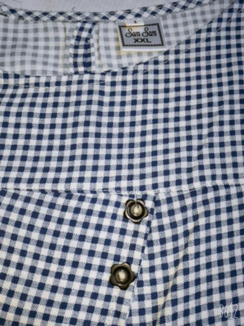 (Ảnh thật)Bộ lanh kẻ có đính cúc trang trí,bộ lanh mặc nhà tay xếp trẻ trung ,nữ tính | BigBuy360 - bigbuy360.vn