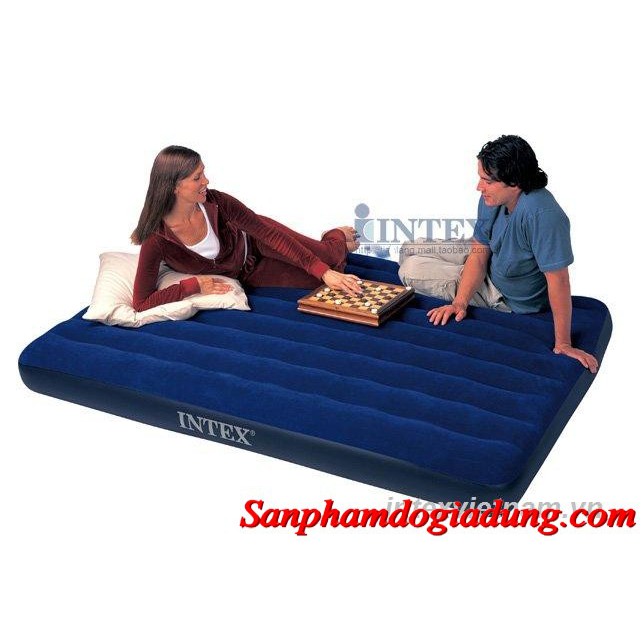 Đệm hơi đôi 137*191*22 mã 68758 và bơm máy + vỉ miếng vá và keo vá