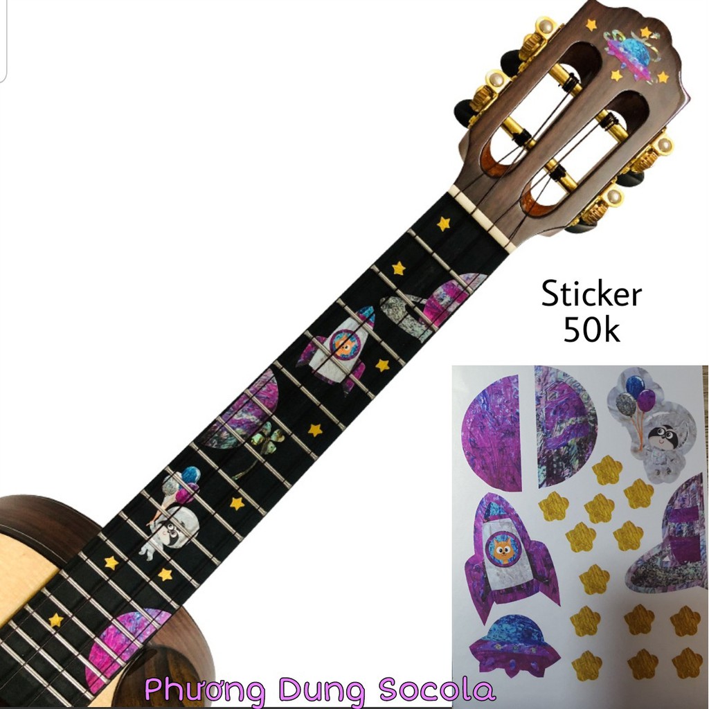 Sticker dán cần đàn Ukulele