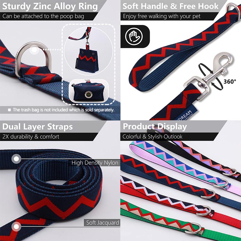 HamshMoc Bộ Dây Dắt Thú Cưng Đi Dạo Bằng Nylon Mềm Bền Có Thể Điều Chỉnh