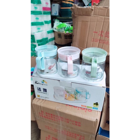 Hũ Gia Vị,Lọ Gia Vị Thủy Tinh Set 3 Chiếc ( Hàng Cao Cấp)