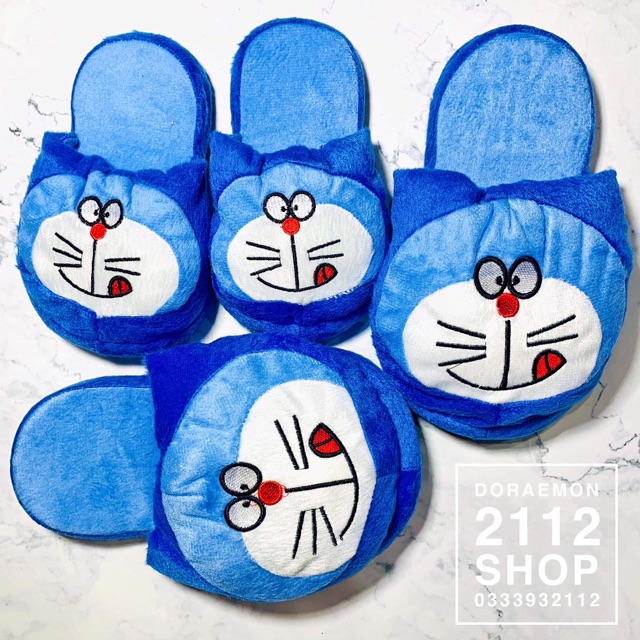 Dép bông mang trong nhà Doraemon