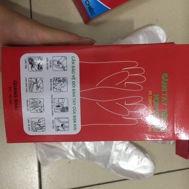 100 chiếc gang tay nilon, gang tay vệ sinh