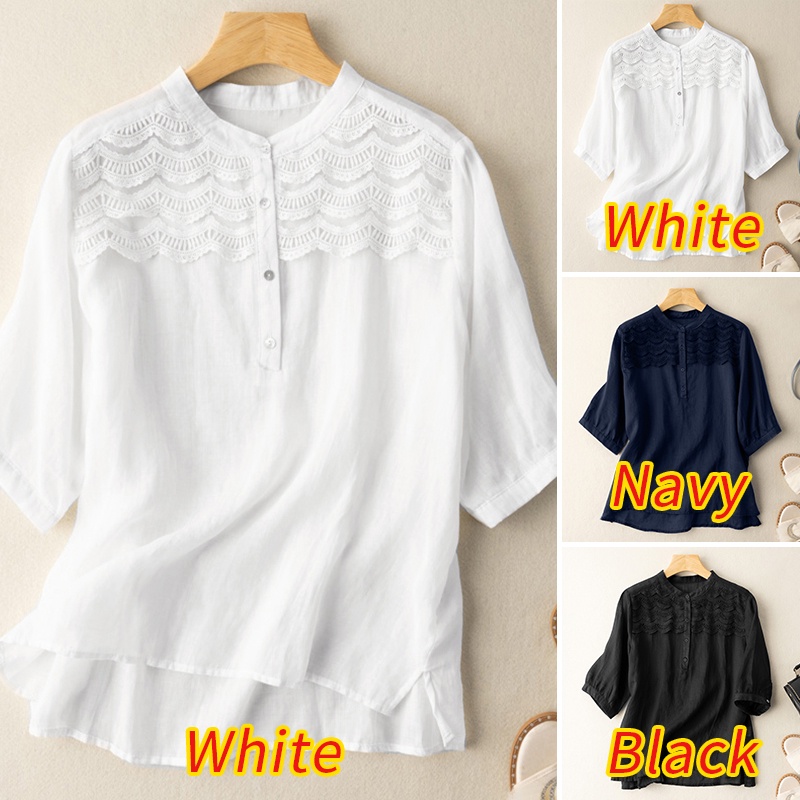 Zanzea Áo Tay Lửng Phối Ren Thời Trang Dành Cho Nữ