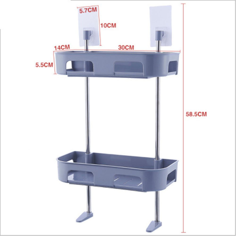 Kệ 2 tầng - 3 tầng dính tường để đồ phòng tắm đa năng