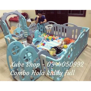 Combo quây cũi Hola +xích + ngựa + tuột + thảm + bóng