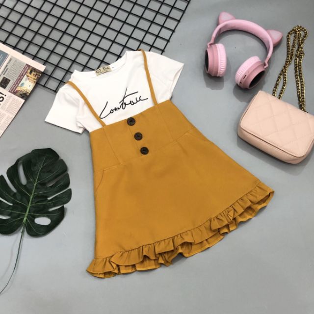 Set đầm yếm cho bé 28kg