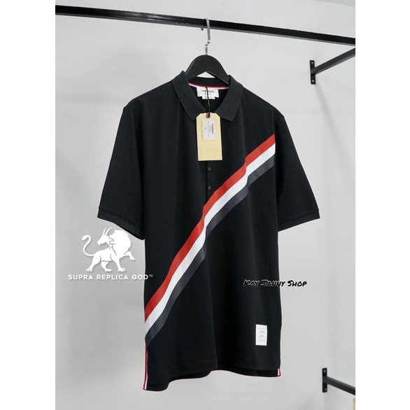 Áo Polo Thom Browne sọc chéo ngực hot hit nhất 2022