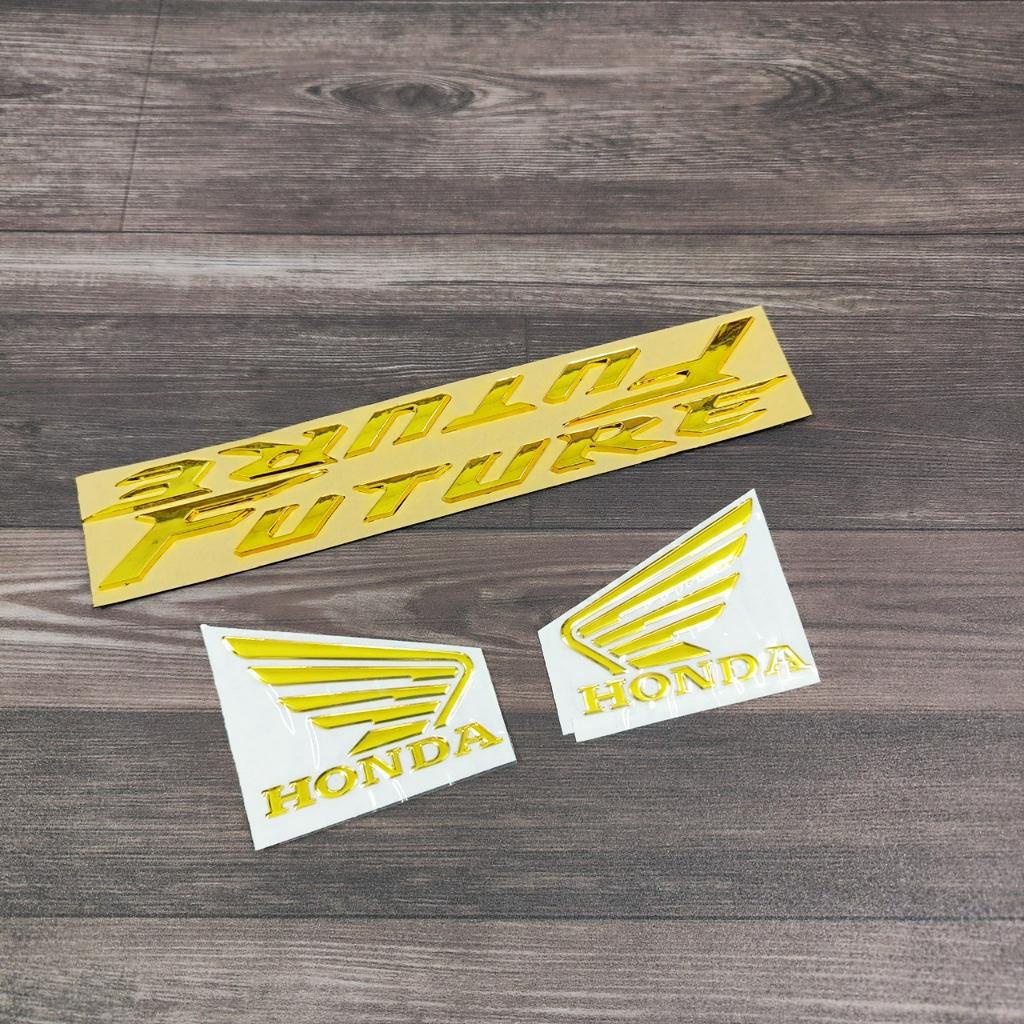 COMBO cặp tem chữ nỗi FUTURE và cặp tem cánh chim mẫu ZIN độ màu bạc hoặc vàng