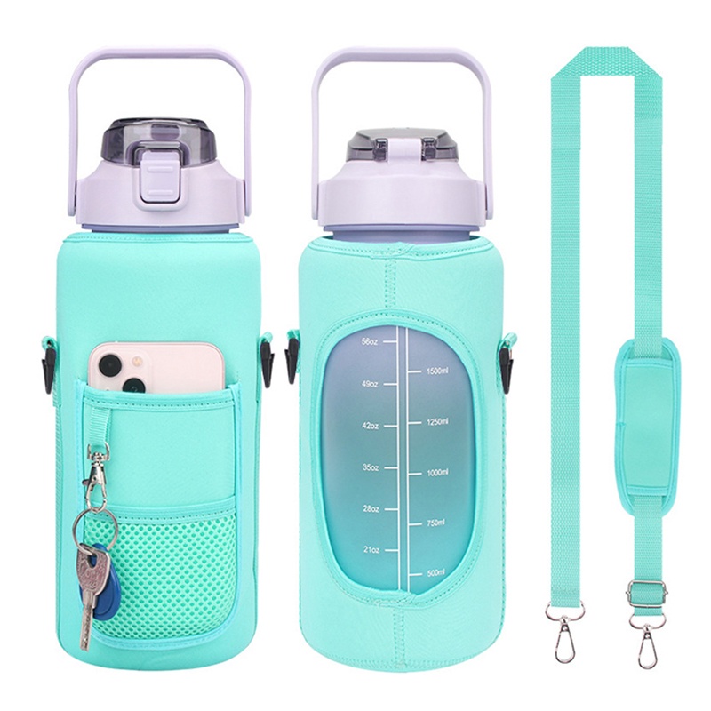 Vỏ Bọc Bình Nước Cách Nhiệt Chống Trượt Có Dây Đeo Thể Tích 2000ML
