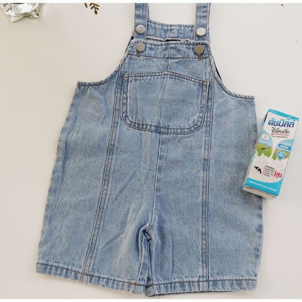 Quần Yếm Denim Thời Trang Mùa Hè Phong Cách Hàn Nhật Hàng Mới 2022 Cho Bé Gái