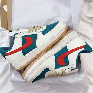Giày thể thao Sneaker AF1 gucci trắng xanh vệt đỏ Nam nữ ảnh thật + Freeship