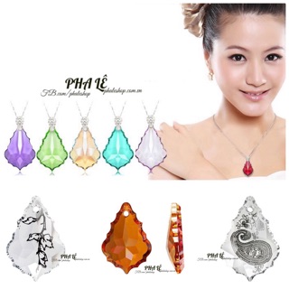 Mặt Dây Chuyền Pha Lê Swarovski Thông Phẳng S38mm