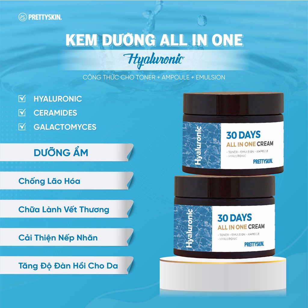Kem Dưỡng Da Pretty Skin - PrettySkin 30 Days All In One Cream 100ml.