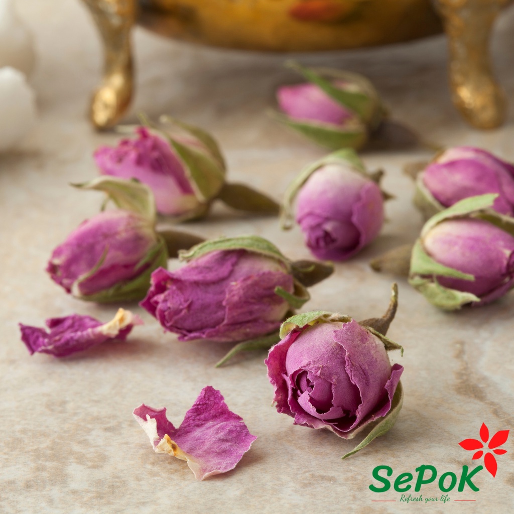 Nụ Hoa Hồng Hữu Cơ Sấy Khô 100g - Làm Trà Dưỡng Nhan, Bồi Bổ Cơ Thể Sepok