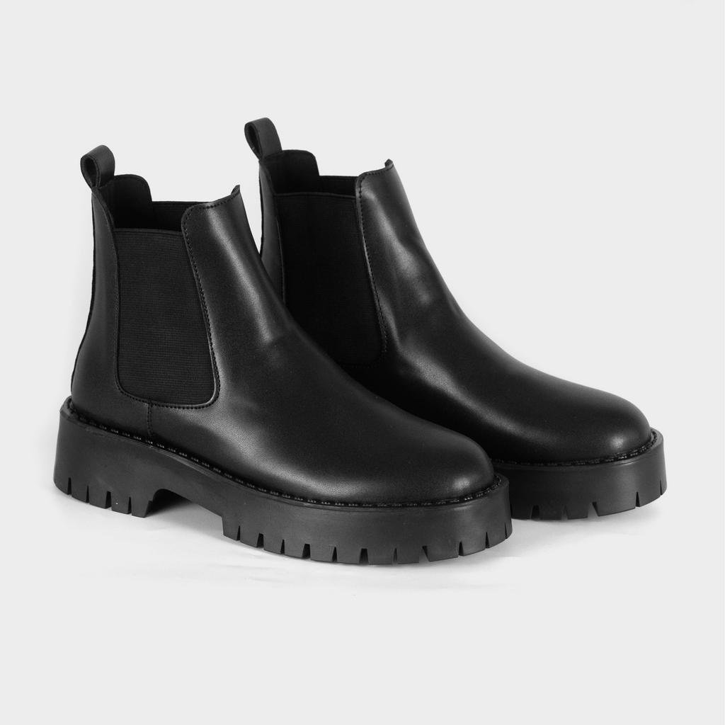 Chelsea Boots Classic Đế Chunky Cao 5cm - Boots Cao Cổ Dáng Martin - Boots Da Nam Nữ - Đức Linh GDA066