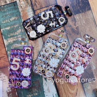 Ốp điện thoại bằng nhựa TPU chữ Channel đính đá lấp lánh cho IPhone 11 Pro Max X XS XR XS Max 8 7 6