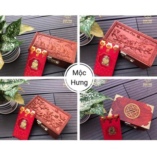 [GIẢM GIÁ SỐC 50% - DỌN KHO] Hộp Tiết Kiệm Gỗ Hương - Hộp Đựng Tiền Tiết Kiệm Bằng Gỗ Phong Thủy