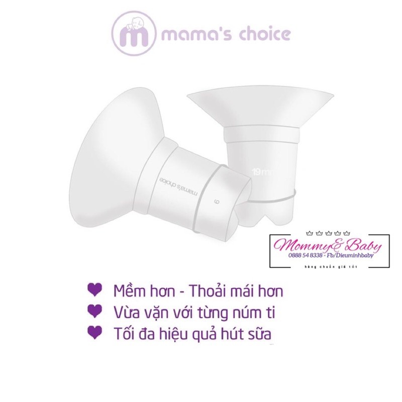 (CHÍNH HÃNG) TRỢ PHỄU silicone Mama’s Choice size 17,19,21