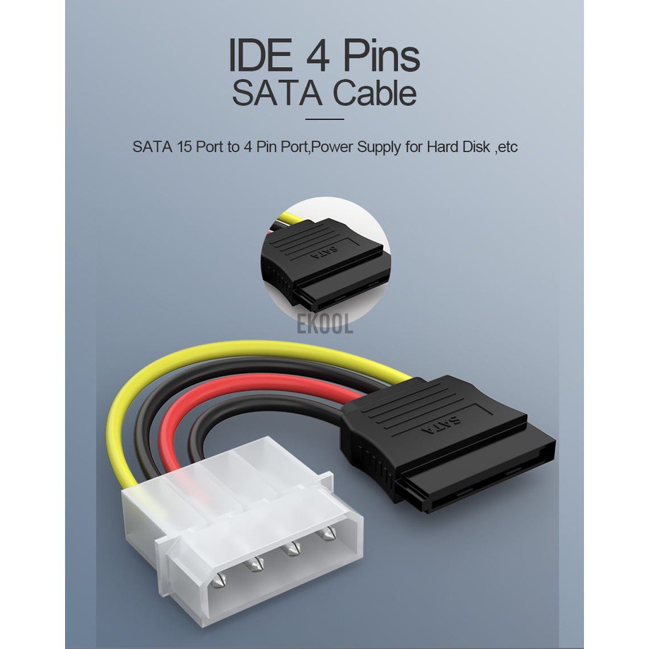 Dây Cáp Sata 4 Pin Ide Sata 0.2m Cho Ổ Cứng Ssd /Computer | BigBuy360 - bigbuy360.vn