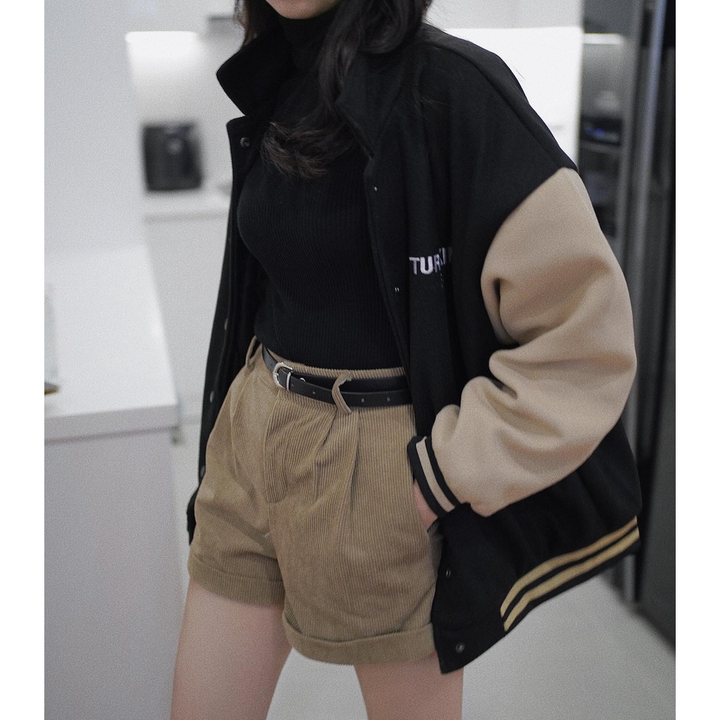 (Ảnh thật) Áo khoác bomber phối tay 526