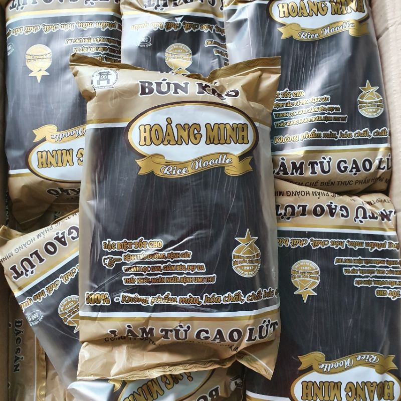 Bún gạo lứt ĐEN Hoàng Minh 500gr/gói - Giảm Cân - Eatclean.