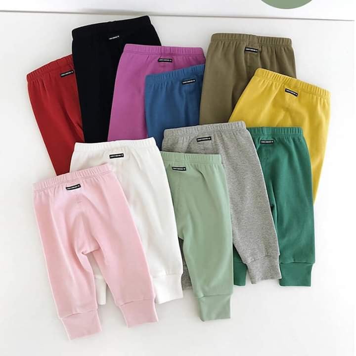 Quần nỉ cotton cao cấp thu đông dày mềm mịn Hàn Quốc dành cho bé trai bé gái từ 8 - 28kg