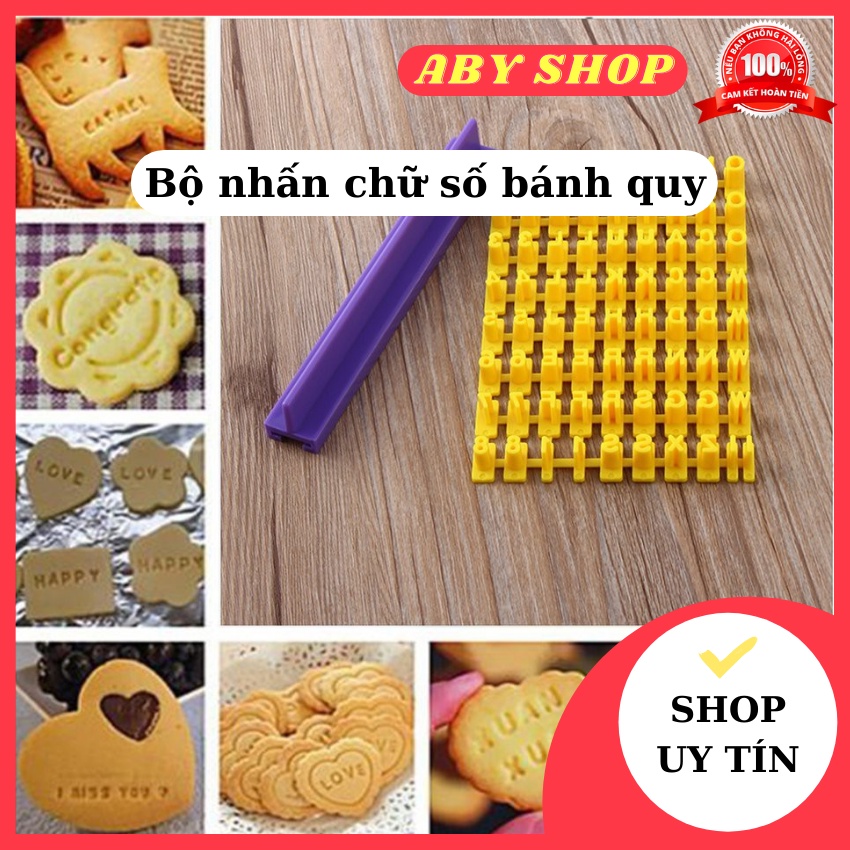 Bộ nhấn chữ số bánh quy ⚡ CAO CẤP ⚡ khuôn nhấn bánh quy tiện dụng phù hợp với nhiều loại bánh