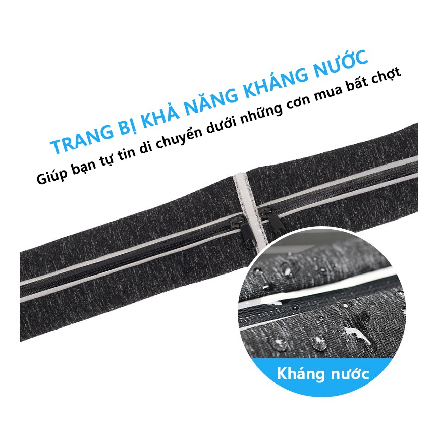 Đai đeo thắt lưng thời trang thể thao nam nữ Rhino B202 đựng vừa điện thoại 6.5 Inch, dùng khi chạy bộ đạp xe leo núi