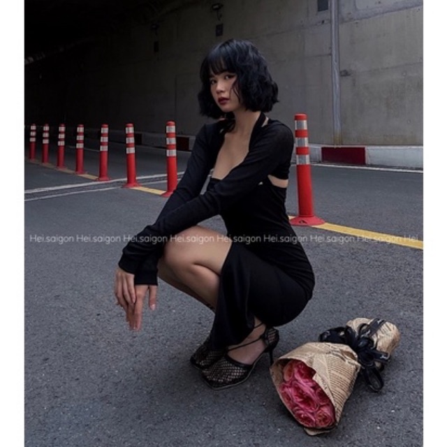 LEYLA SET - Đầm body xẻ tà + Áo khoác lửng dài tay (Cả set ảnh thật) HEIBYHER | BigBuy360 - bigbuy360.vn