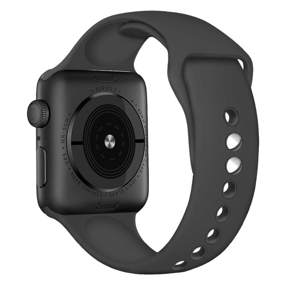 Dây Đeo Thay Thế Chất Liệu Silicon Màu Trơn Cho Apple Watch