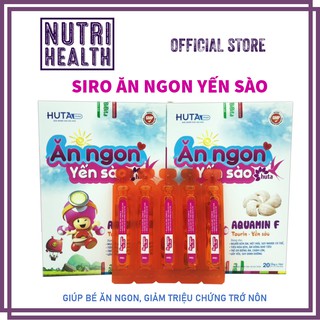 Siro yến sào HUTA vị YẾN đặc trưng - Chứa 4 loại enzym tiêu hoá - Giảm trớ, nôn, giúp bé ăn ngon ngủ ngon 20 ống