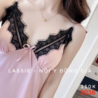 VÁY NGỦ LỤA REN VIỀN NGỰC 3036