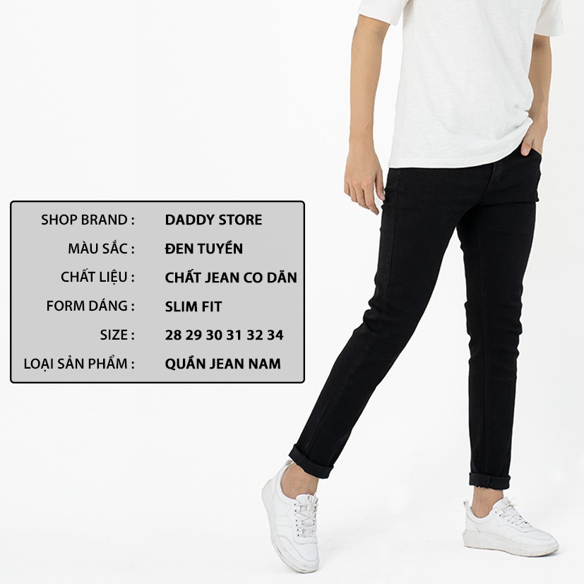 Quần jean đen nam - quần jean nam đen - quần đen trơn, rách gối co dãn | BigBuy360 - bigbuy360.vn