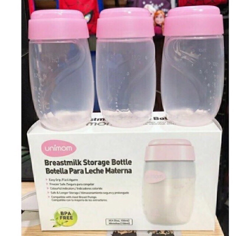 Bộ Bình Trữ Sữa Unimom BPA Free, Set 3 V042