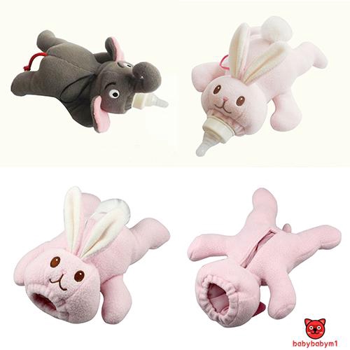 ì _ íCute Baby Soft Cartoon Feeding Milk Bottle Plush Pouch Covers Keep Warm Holders&amp;RAISE