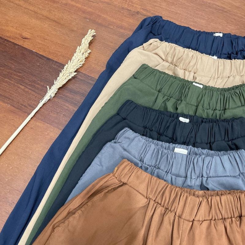 Quần Dài Lưng Thun Ống Rộng Phối Túi Phong Cách Cá Tính | BigBuy360 - bigbuy360.vn