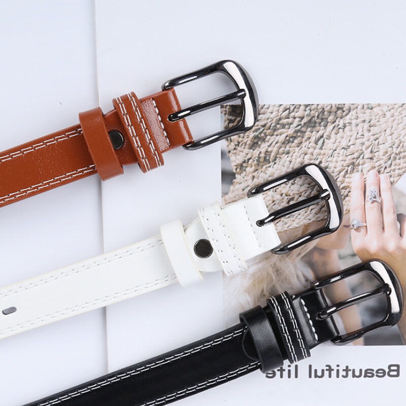 Thắt Lưng Da Phối Khóa Kim Loại Kiểu Dáng Sang Trọng Dành Cho Nữ