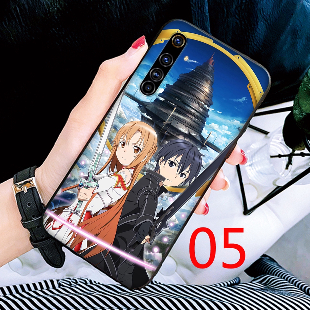 Ốp điện thoại silicon họa tiết Sword Art Online cho Realme 2 3 5 5I 5S 6 C2 C3 Pro