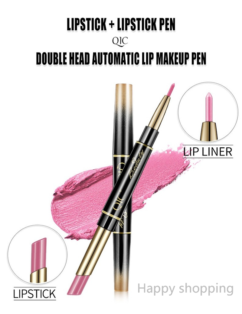 (Hàng Mới Về) Son Môi Kiêm Bút Kẻ Viền Môi Hai Đầu Xoay Tự Động Không Thấm Nước Chống Nhòe | BigBuy360 - bigbuy360.vn