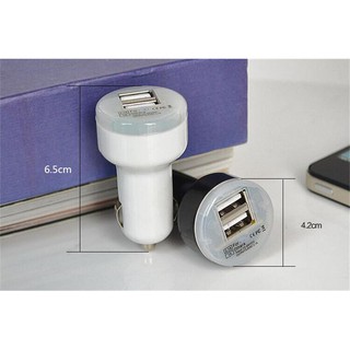 Củ sạc 2 cổng USB cho xe hơi, ô tô