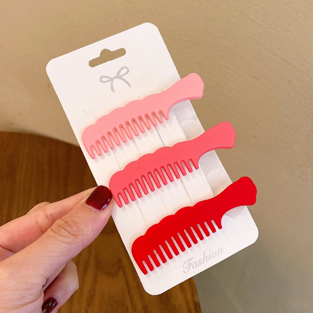 Set 3 Kẹp Tóc Dạng Kẹp Phong Cách Hàn Quốc Cho Nữ