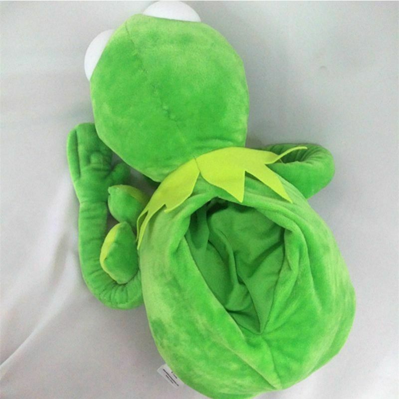 Con rối đeo tay hình chú ếch nhồi bông mềm vui nhộn kích thước 60cm cho bé