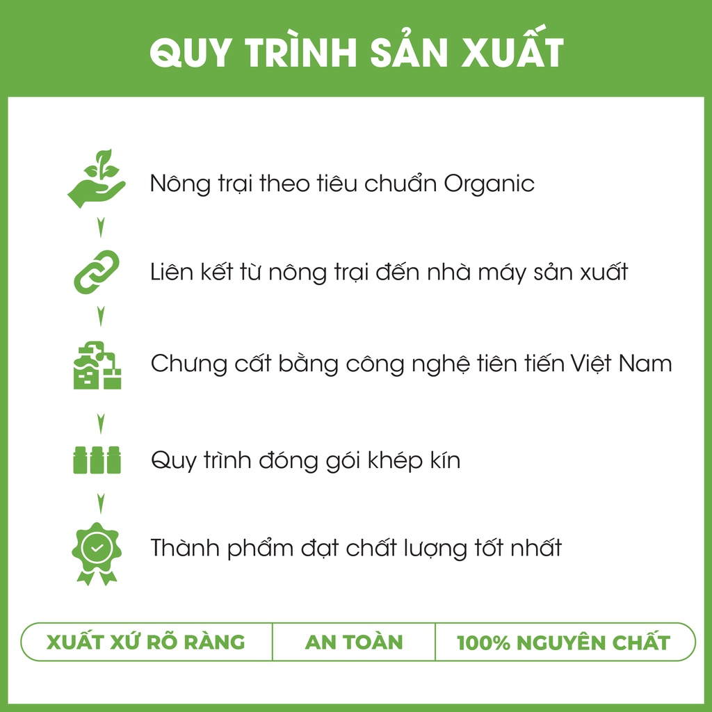 50 Mùi Giá Dùng Thử- Tinh dầu thiên nhiên nguyên chất Mộc Thủy 10ML- Đạt chuẩn chất lượng kiểm định