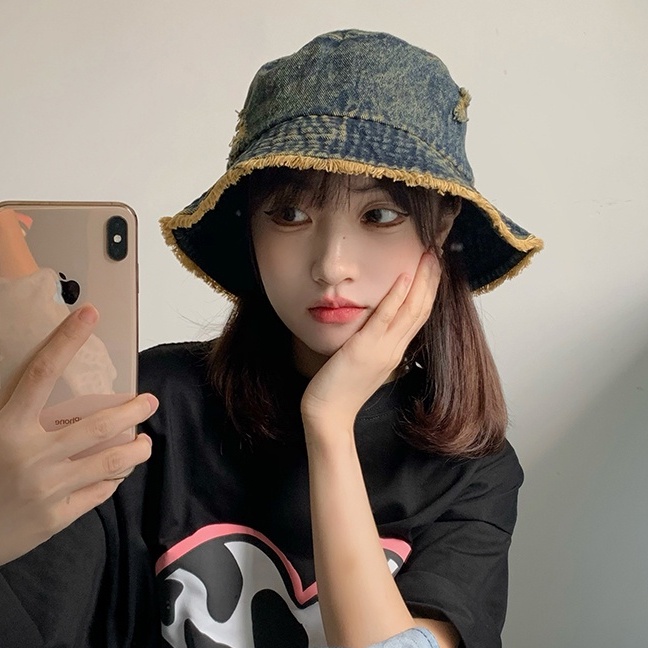 Mũ Tai Bèo Thiết Kế Rách Phong Cách Retro Nhật Bản Thời Trang Mùa Hè Cho Nam