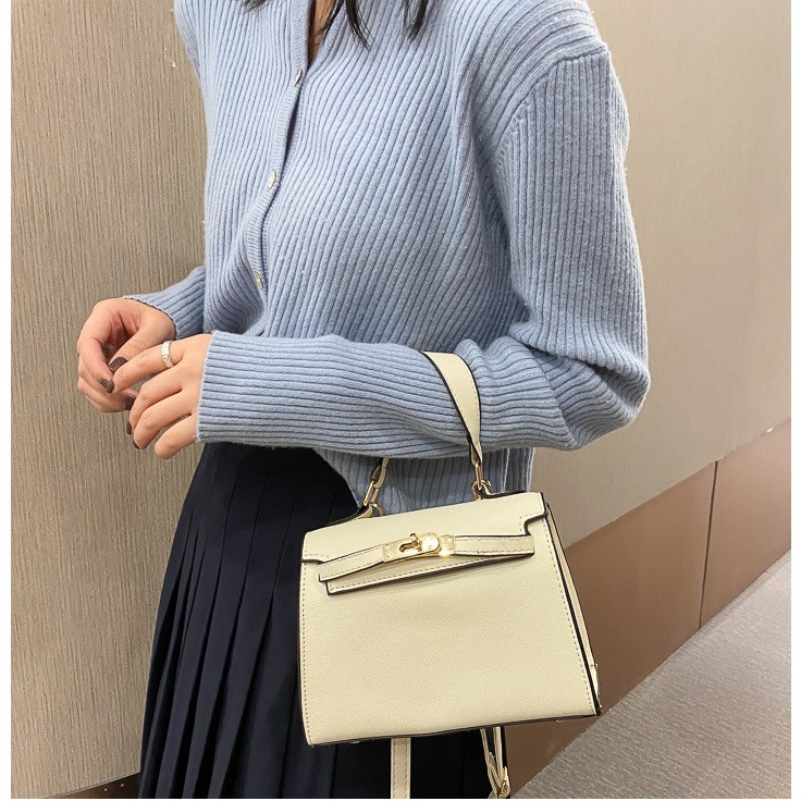 Túi xách nữ HM kelly  vân da xước thời trang size 19 túi đeo chéo TX30 | BigBuy360 - bigbuy360.vn