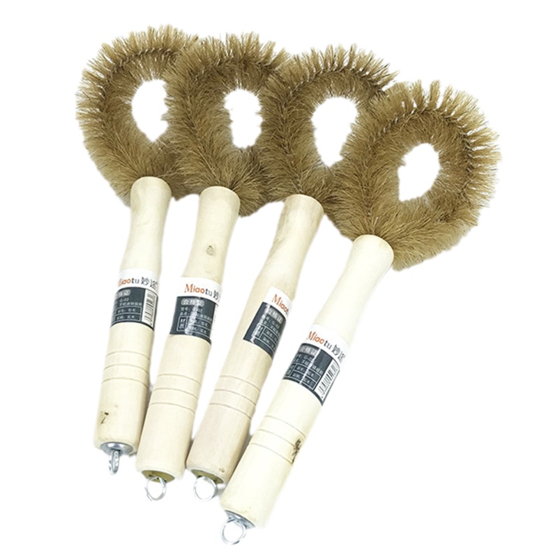 Bàn Chải Vệ Sinh Xoong Nồi Có Tay Cầm Bằng Gỗ Tiện Dụng Cho Nhà Bếp